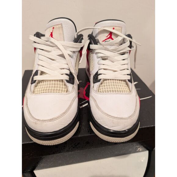 Air Jordan 4 Retro GS – White/Red/Black, Size 7Y, Clean & Boxed - Picture 9 of 10